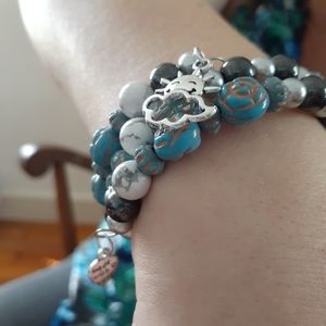 Handmade memory wire bracelet